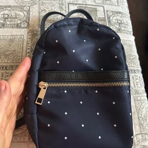 Navy Polka Dot Mini Backpack